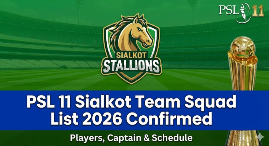 PSL 11 Sialkot Team Squad List 2026